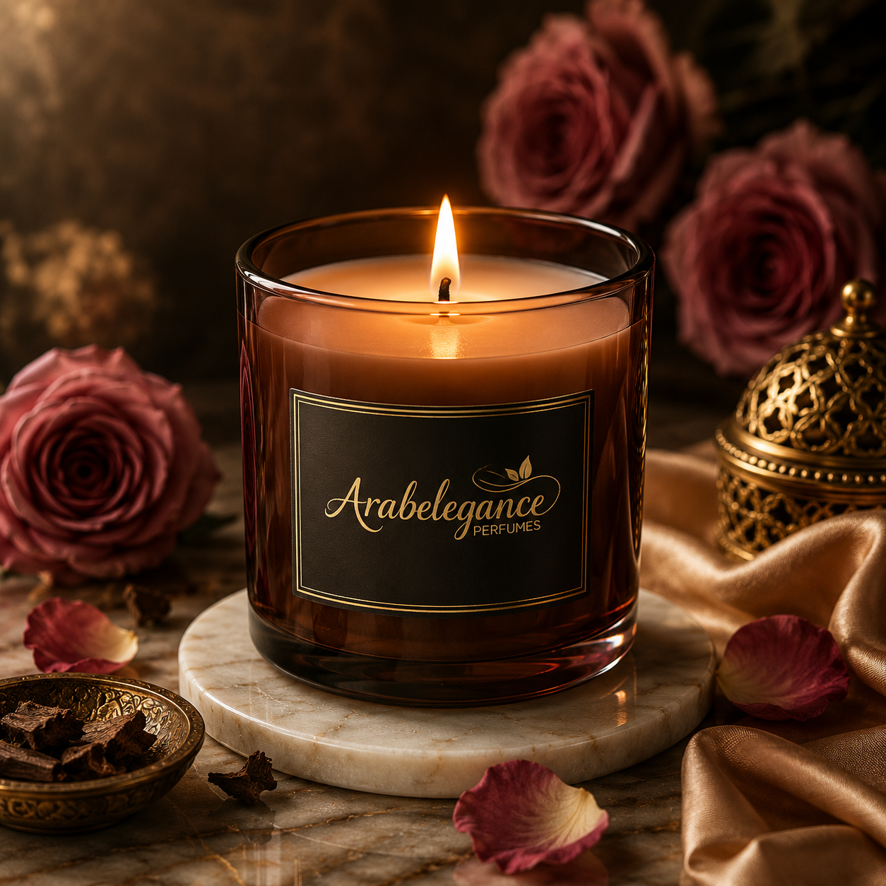 Musk & Rose Scented Candle